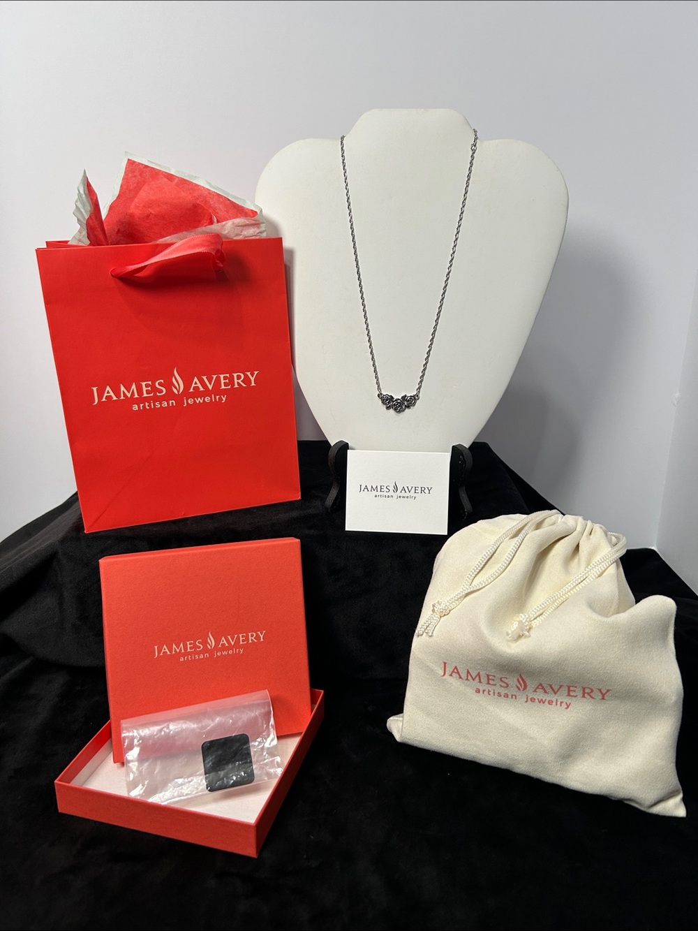 James Avery Sterling Silver Rose Necklace